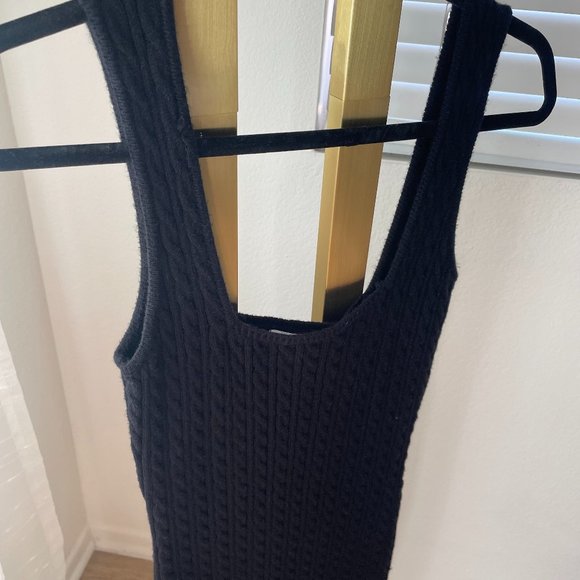 Zara Cable Knit Sweater Tank Midi Dress - Picture 5 of 9